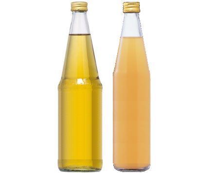 Figure 10: Voir l'exemple ci-dessus de jus de pomme clair et naturel.