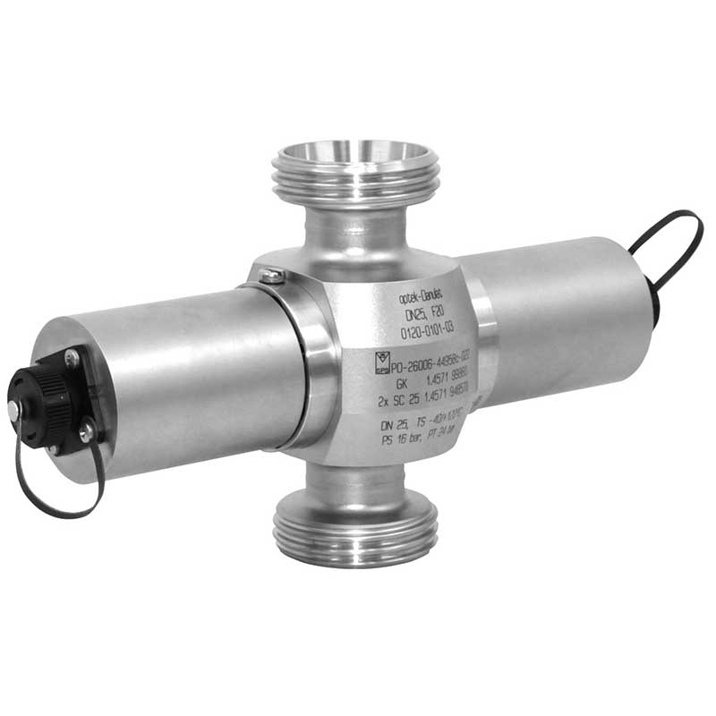 AS56-F attached to a male sanitary thread sensor body